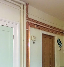New copper pipework
