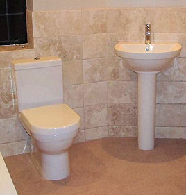 Bathroom suite installation